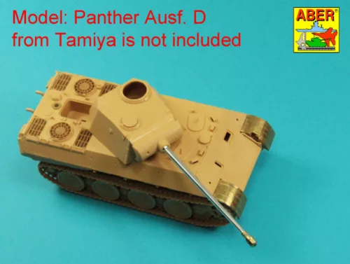 Aber Models Barrel 7,5cm KwK 42L/70 for German tank Panther - német harckocsi Panther – 7,5 cm-es KwK 42L/70 lövegcső