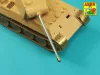 Aber Models Barrel 7,5cm KwK 42L/70 for German tank Panther - német harckocsi Panther – 7,5 cm-es KwK 42L/70 lövegcső