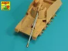 Aber Models German 88mm Pak 43/1 L/71 barrel for Sd.Kfz.164 Nashorn - német 88 mm-es Pak 43/1 L/71 lövegcső