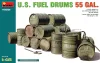 MiniArt U.S. Fuel Drums 55 Gal. – 1:48 dioráma-kiegészítő