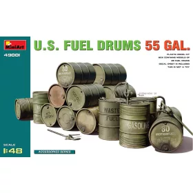   MiniArt U.S. Fuel Drums 55 Gal. – 1:48 dioráma-kiegészítő