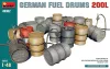 MiniArt German Fuel Drums 200L – 1:48 dioráma-kiegészítő