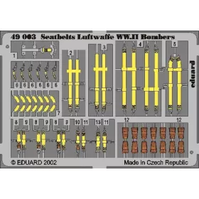   Eduard Accessories Sicherheitsgurte Luftwaffe WW.II Bombers - Luftwaffe II. világháborús bombázók – biztonsági övek – részletező készlet