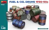 MiniArt Fuel & Oil Drums 1930-50s – 1:48 dioráma-kiegészítő