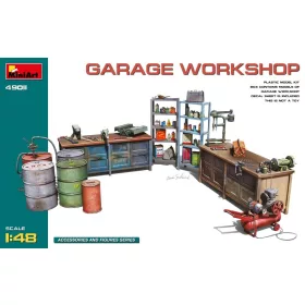 MiniArt Garage Workshop – 1:48 dioráma-kiegészítő