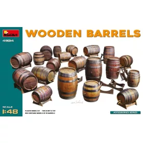 MiniArt Wooden Barrels – 1:48 dioráma-kiegészítő