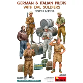   MiniArt German & Italian Pilots w/DAL Soldiers. North Africa – 1:48 figura makett