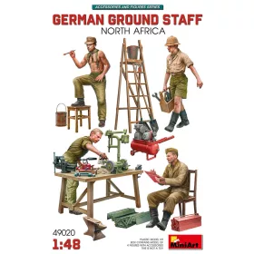   MiniArt German Ground Staff w/Accessories. North Africa – 1:48 figura makett