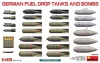 MiniArt German Fuel Drop Tanks and Bombs – 1:48 makett-kiegészítő
