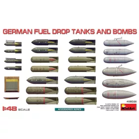   MiniArt German Fuel Drop Tanks and Bombs – 1:48 makett-kiegészítő