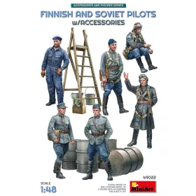 MiniArt Finnish and Soviet Pilots – 1:48 figura makett