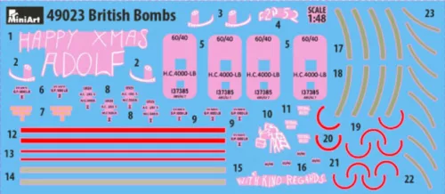 MiniArt British Bombs – 1:48 makett-kiegészítő