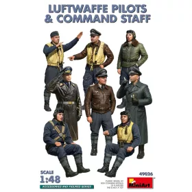   MiniArt Luftwaffe Pilots and Command Staff – 1:48 figura makett