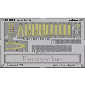   Eduard Accessories Lancaster seatbelts für Tamiya-Bausatz - biztonsági övek