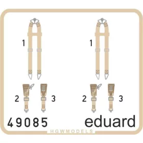   Eduard Accessories Seatbelts Luftwaffe WWII bombers SUPERFA - Luftwaffe II. világháborús bombers SUPERFA biztonsági övek