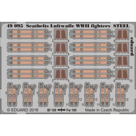   Eduard Accessories Seatbelts Luftwaffe WWII fighters STEEL - II. világháborús Luftwaffe-vadászgépek – biztonsági övek