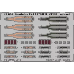  Eduard Accessories Seatbelts USAAF WWII STEEL - USAAF II. világháborús biztonsági övek