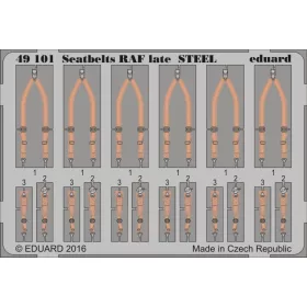   Eduard Accessories Seatbelts RAF late STEEL - RAF késői biztonsági övek