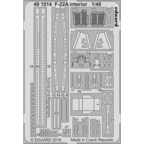   Eduard Accessories F-22A interior for Hasegawa - F-22A belsőtér-részletező készlet
