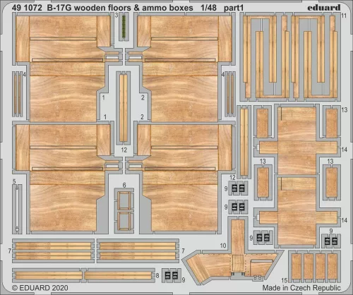 Eduard Accessories B-17G wooden floors & ammo boxes for HKM - fegyverzet-részletező készlet
