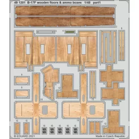   Eduard Accessories B-17F wooden floors & ammo boxes 1/48 for HKM - fegyverzet-részletező készlet