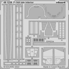   Eduard Accessories F-14A late interior for TAMIYA - F-14A késői belsőtér-részletező készlet
