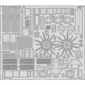   Eduard Accessories B-25J glazed nose 1/48 HKM - B-25J üvegezett orr-rész – fotómaratott belsőtér-részletező készlet, HKM maketthez
