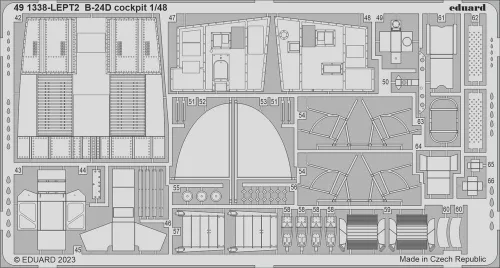 Eduard Accessories B-24D cockpit 1/48 REVELL - cockpitkészlet