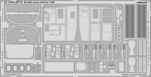 Eduard Accessories B-24D nose interior 1/48 REVELL - orr-rész belsőtér-részletező készlet