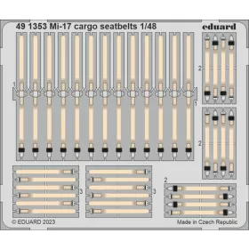   Eduard Accessories Mi-17 cargo seatbelts 1/48 AMK - Mi-17 tehertéri – biztonsági övek
