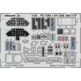   Eduard Accessories MiG-17F 1/48 AMMO - fegyverzet-részletező készlet