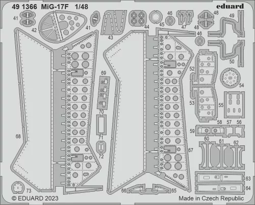 Eduard Accessories MiG-17F 1/48 AMMO - fegyverzet-részletező készlet