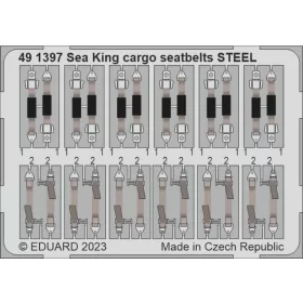   Eduard Accessories Sea King HU.5 cargo seatbelts STEEL 1/48 AIRFIX - Sea King HU.5 tehertéri – acél fotómaratott biztonsági övek
