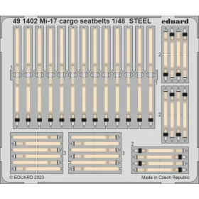   Eduard Accessories Mi-17 cargo seatbelts STEEL 1/48 - acél fotómaratott biztonsági övek