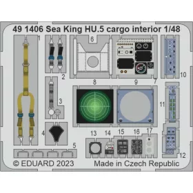  Eduard Accessories Sea King HU.5 cargo interior 1/48 - Sea King HU.5 tehertér-részletező készlet