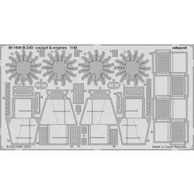   Eduard Accessories B-24D cockpit & engines  HOBBY BOSS - cockpit- és hajtómű-részletező készlet