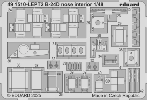 Eduard Accessories B-24D nose interior  HOBBY BOSS - orr-rész belsőtér-részletező készlet