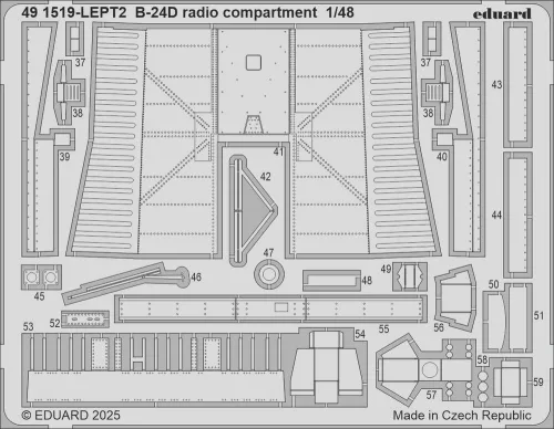 Eduard Accessories B-24D radio compartment  HOBBY BOSS - rádiótér-részletező készlet