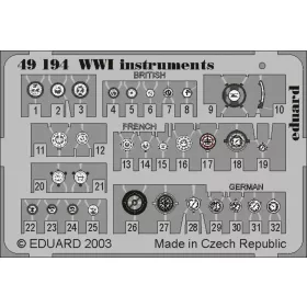   Eduard Accessories WW I Instruments - I. világháborús műszerek – cockpitpanel-részletező készlet