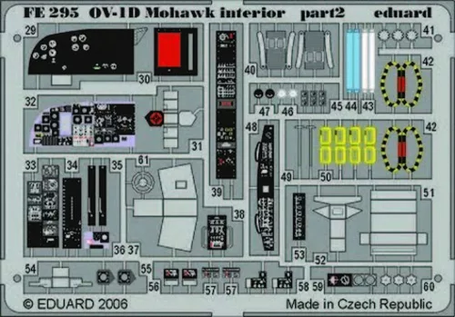 Eduard Accessories OV-1D Mohawk interior für Roden Bausatz - OV-1D Mohawk belsőtér-részletező készlet