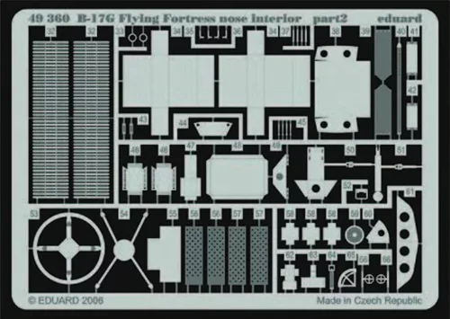 Eduard Accessories B-17G Flying Fortress nose interior für Revell/Monogram Bausatz - orr-rész belsőtér-részletező készlet
