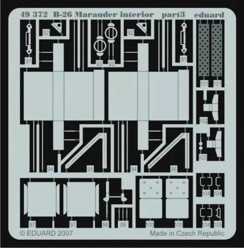 Eduard Accessories B-26 Marauder interior für Revell/Monogram Bausatz - B-26 Marauder belsőtér-részletező készlet Revell/Monogram