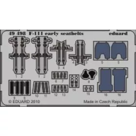   Eduard Accessories F-111 early seatbelts for Hobby Boss - biztonsági övek