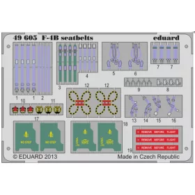   Eduard Accessories F-4B seatbelts for Academy - biztonsági övek