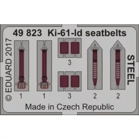   Eduard Accessories Ki-61-Id seatbelts STEEL for Tamiya - acél fotómaratott biztonsági övek