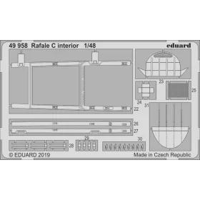   Eduard Accessories Rafale C interior for Revell - Rafale C belsőtér-részletező készlet