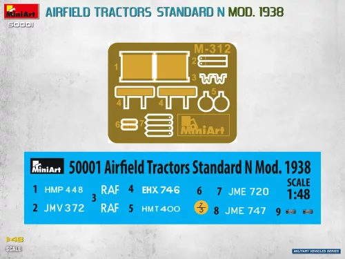 MiniArt Airfield Tractors Standard N Mod. 1938 – 1:48 munkagép makett