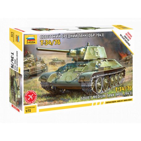 Zvezda T-34 Soviet Medium Tank makett 1:72 (5001Z)