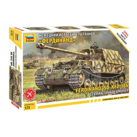 Zvezda Sd.Kfz.184 Ferdinand Tiger German Tank Destroyer makett 1:72 (5041Z)