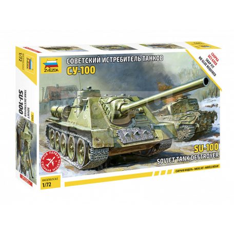 Zvezda Soviet Self-propelled Gun SU-100 makett 1:72 (5044Z)